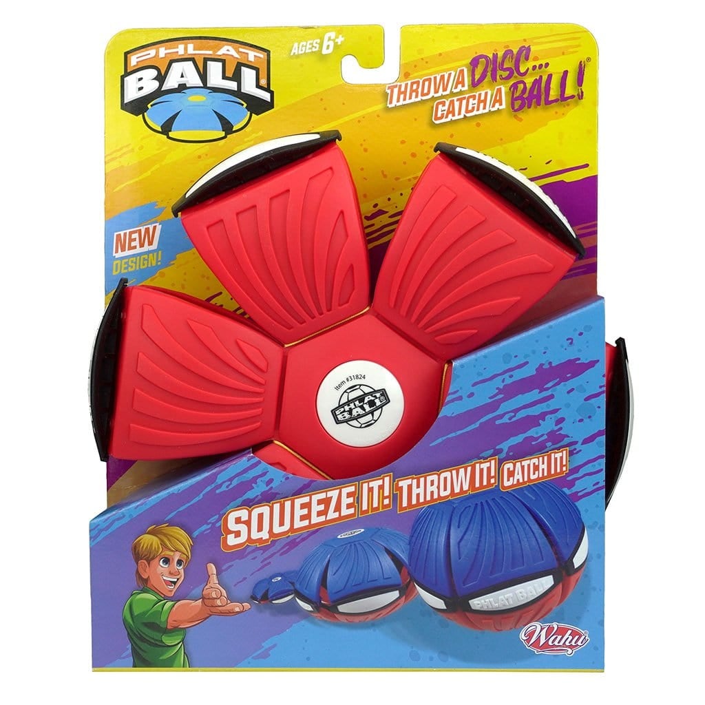 Red and Blue Wahu  Phlat Ball V4 in packaging
