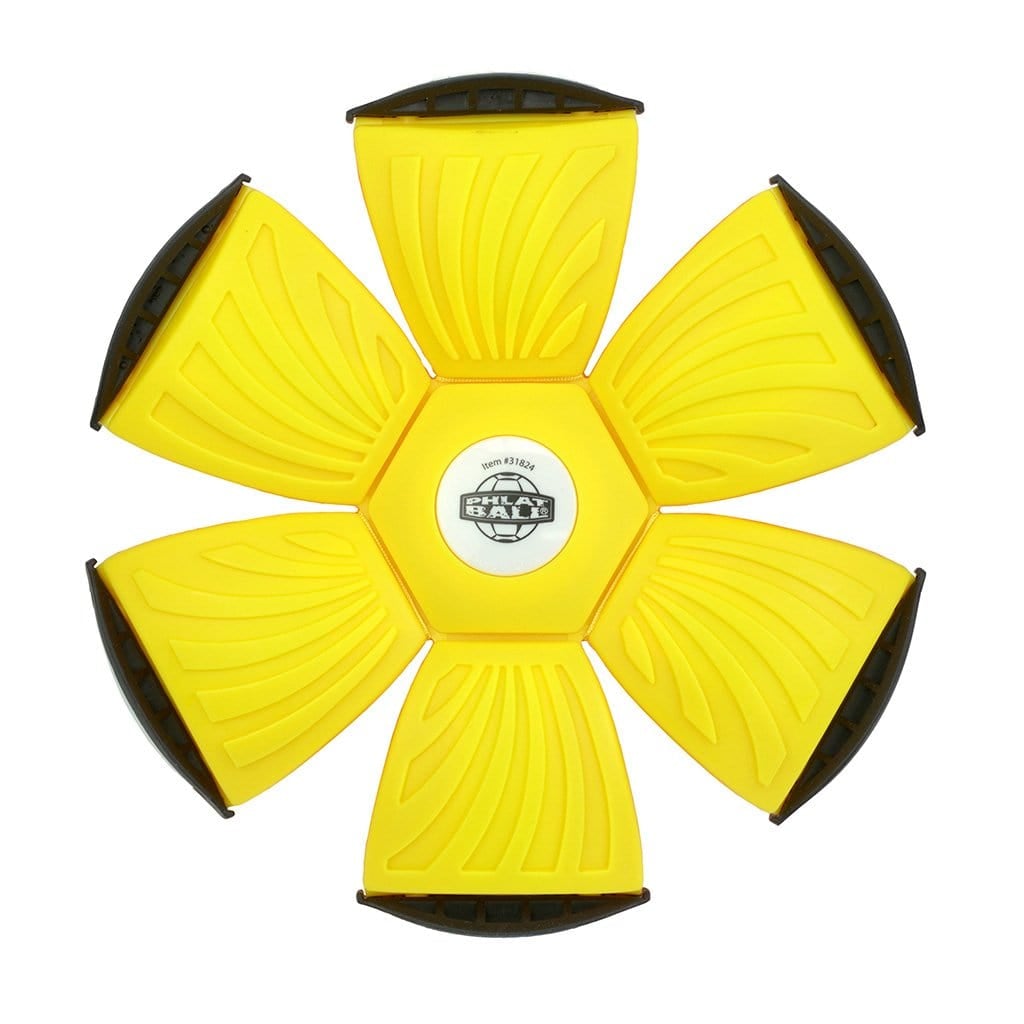 Yellow and Orange Phlat Ball V4 Yellow side showing.